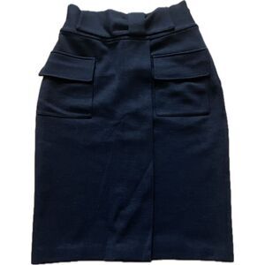 Classic Black Cargo Pocket Pencil Skirt